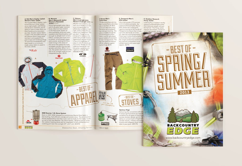 Small catalog displaying outdoor company's products and services.