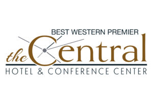 Logo for Best Western Premier The Central Hotel & Conference Center, featuring a circular emblem and the text 'Best Western Premier' above 'the Central' with 'Hotel & Conference Center' beneath.